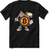 BTC Mascot - Crypto T-Shirt Kleding Cadeau | Dames / Heren / Unisex | Bitcoin / Ethereum shirt | Grappig Verjaardag kado | BTC Tshirt Met Print | - Zwart - L
