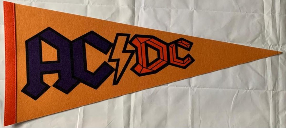 ACDC - band logo - Muziek - Vaantje - Amerikaans - Sportvaantje - Wimpel - Vlag - Pennant -  31*72 cm