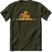 Bitcoin Bull - Crypto T-Shirt Kleding Cadeau | Dames / Heren / Unisex | Bitcoin / Ethereum shirt | Grappig Verjaardag kado | Tshirt Met Print  Prijs - Leger Groen - XL