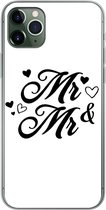 Geschikt voor iPhone 11 Pro Max hoesje - Quotes - Hart - 'Mr & Mr' - Spreuken - Siliconen Telefoonhoesje