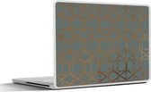 Sticker pour ordinateur portable - 13,3 pouces - Motif - Or - Turquoise