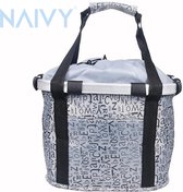 Naivy® Afneembare fietsmand (Grijs) || Stuur || Fietsen || Houder || Handtas || Bagage Tas 3.0Kg Belasting