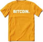 Bitcoin. - Crypto T-Shirt Kleding Cadeau | Dames / Heren / Unisex | Bitcoin / Ethereum shirt | Grappig Verjaardag kado | BTC Tshirt Met Print | - Geel - L