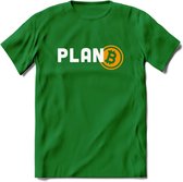Plan B - Crypto T-Shirt Kleding Cadeau | Dames / Heren / Unisex | Bitcoin / Ethereum shirt | Grappig Verjaardag kado | BTC Tshirt Met Print | - Donker Groen - M