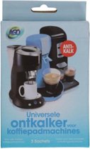 Koffiepadmachine Ontkalker Universeel - Koffiepad Ontkalker - 3 zakjes a 50 gram - Koffiemachine Ontkalker