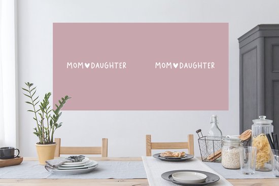 Stickers muraux - Film autocollant - Cadeau - Mère - Fille - Rose - Mom - Fille - Proverbes - Citations - 120x60 cm - Film adhésif - Stickers muraux muraux Chambre d'enfant - Papier peint autocollant - Papier peint autocollant - Film autocollant