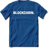 Blockchain - Crypto T-Shirt Kleding Cadeau | Dames / Heren / Unisex | Bitcoin / Ethereum shirt | Grappig Verjaardag kado | BTC Tshirt Met Print | - Donker Blauw - 3XL