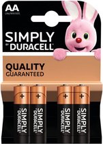 DURACELL AA LR6/MN1500 4 PACK X 5 = 20 BATTERIJEN