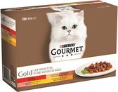 Gourmet Gold Fijne Hapjes - Kattenvoer - 12 x 85 g