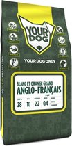 Pup 3 kg Yourdog grand anglo-franÇais blanc et orange hondenvoer