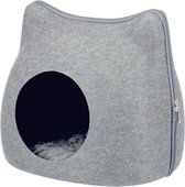 Trixie Relax Iglo Kat Vilt Grijs - 38X37X35 CM