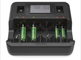 TRONIC® Universele batterijlader - 8 batterijen gelijktijdig opladen - Geschikt Ni-MH- en Ni-Cd oplaadbare batterijen - Laadindicator via LCD-scherm