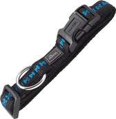 Hunter halsband Power Grip Vario Basic  Maat S: 30-40cm - zwart/blauw