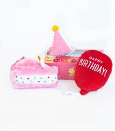 Zippy Paws ZPD027 Birthday Box Pink - Jouets pour animaux - speelgoed pour chiens - doudou pour chien - speelgoed pour chien - doudou pour chien - jouet pour chien squeak - jouet morsure de chien