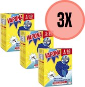 Vapona | Anti-mug Apparaat | 3 stuks | + 30 tabletten | Promo pack | Voordeelverpakking | Henkel | 5420067100355