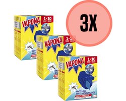 Vapona | Anti-mug Apparaat | 3 stuks | + 30 tabletten | Promo pack | Voordeelverpakking | Henkel | 5420067100355
