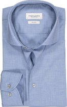 Profuomo slim fit overhemd - poplin - lichtblauw (contrast) - Strijkvrij - Boordmaat: 42