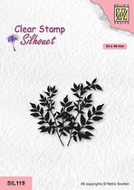 SIL119 Nellie Snellen clearstamp Ficus - stempel bladeren plant - kamerplant