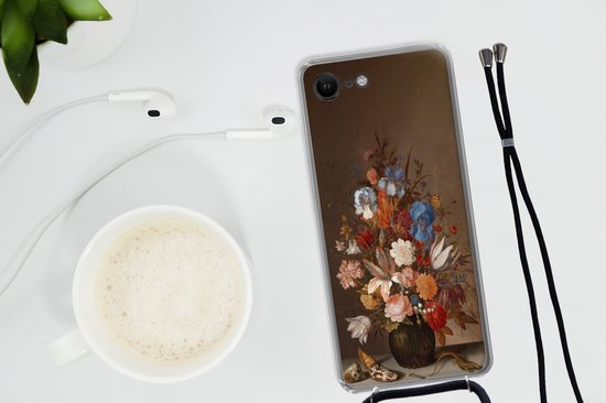 Cordon téléphonique - Chaîne téléphonique - Coque avec cordon iPhone 7 - Nature morte aux fleurs - Art - Maîtres anciens - Siliconen - Bandoulière - Coque pour téléphone avec cordon