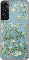 Geschikt voor Samsung Galaxy S22 hoesje - Amandelbloesem - Van Gogh - Kunst - Siliconen Telefoonhoesje