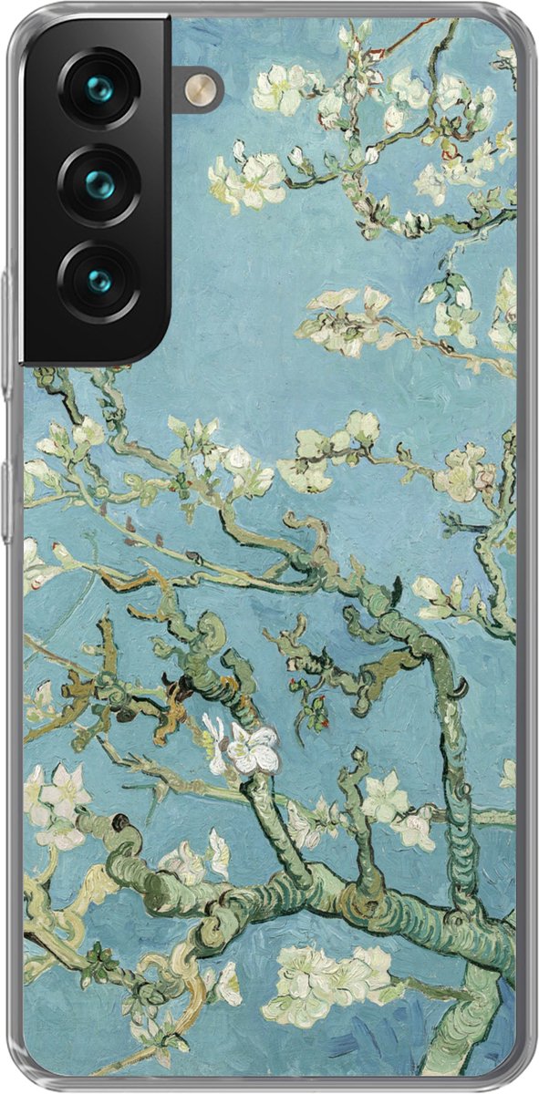 Telefoonhoesje Geschikt voor Samsung Galaxy S22 hoesje - Amandelbloesem - Van Gogh - Kunst - Siliconen Telefoonhoesje Telefoonhoesje