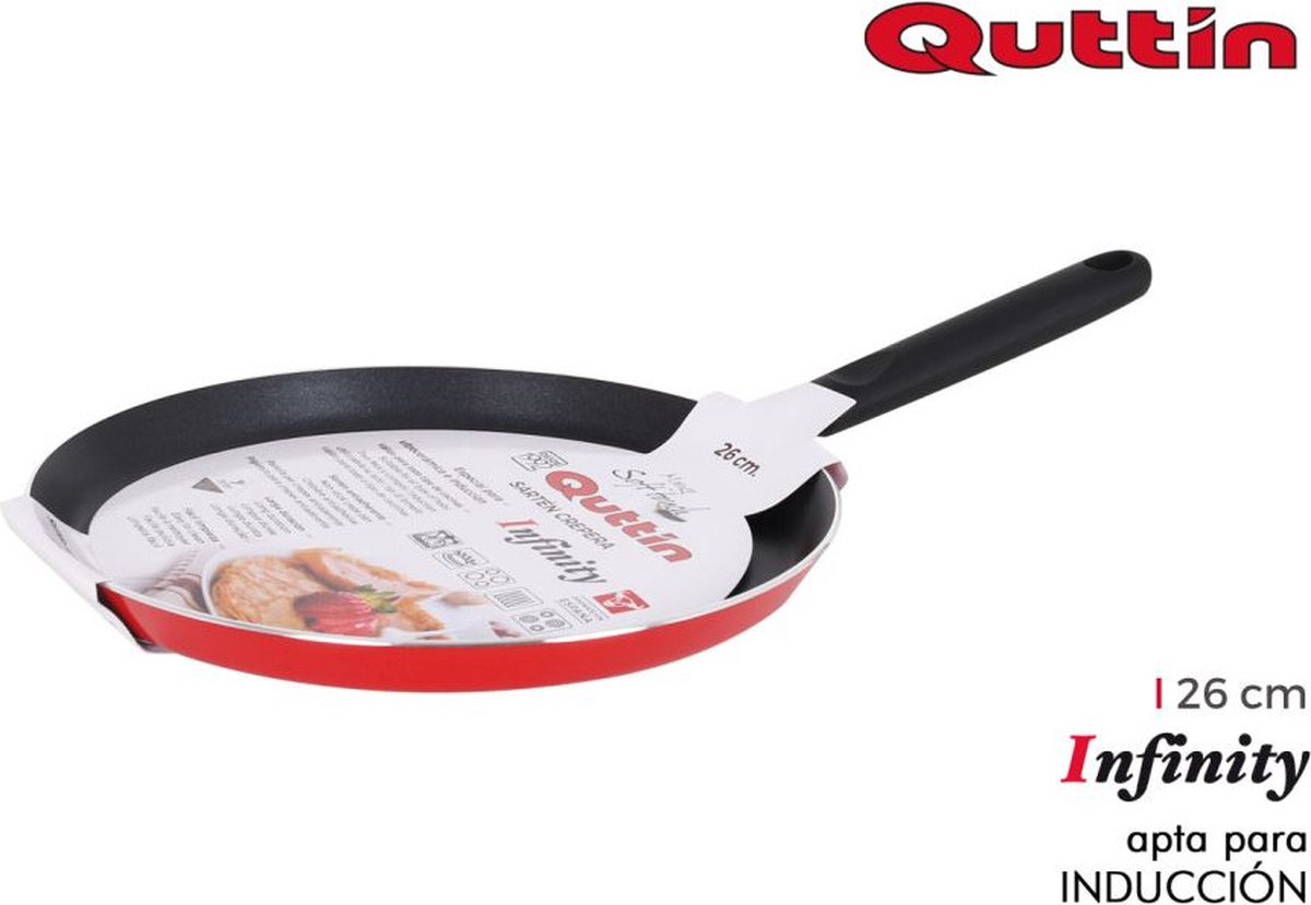 Pannenkoekenpan 26 cm - hoogte rand 1.9 cm - geschikt voor inductie