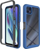 Motorola Moto G50 Hoesje Volledig Schokbestendig Hybride Cover Blauw