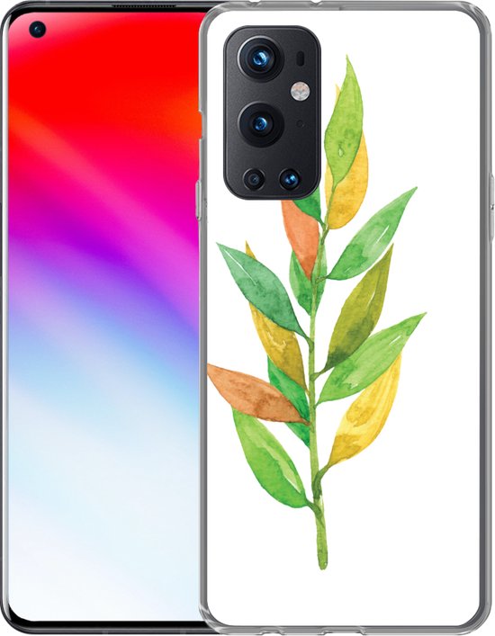 OnePlus 9 Pro - Aquarelle - Feuilles - Plantes - Coque de téléphone en Siliconen