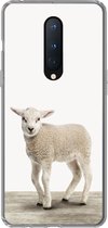 Geschikt voor OnePlus 8 hoesje - Lammetje - Schaap - Dieren - Kinderen - Meisjes - Jongens - Siliconen Telefoonhoesje