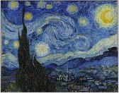 Akoestisch schilderij - EASYphoto  - XL: 188 x 150 cm - 50 mm  -  Vincent van Gogh - De sterrennacht - Akoestisch fotopaneel - Akoestisch wandpaneel - Geluidsabsorberend - Esthetis