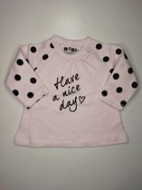 Nini - Outfit Tess - 2-delige set - T-shirt/Shirtje, broekje - Maat 56 - 0 t/m 2 maanden