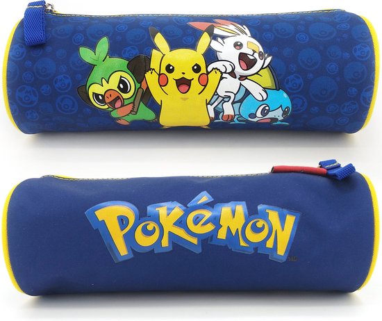 Trousse Scolaire Pokemon Avec Pikachu - Règle, Crayon, Gomme, Taille-crayon + Stickers Offerts