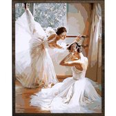 Eagle® Diamond Painting Volwassenen - Ballerina's - 50x40cm - Vierkante Steentjes