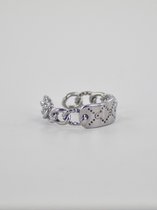 Ring met detail - zilver