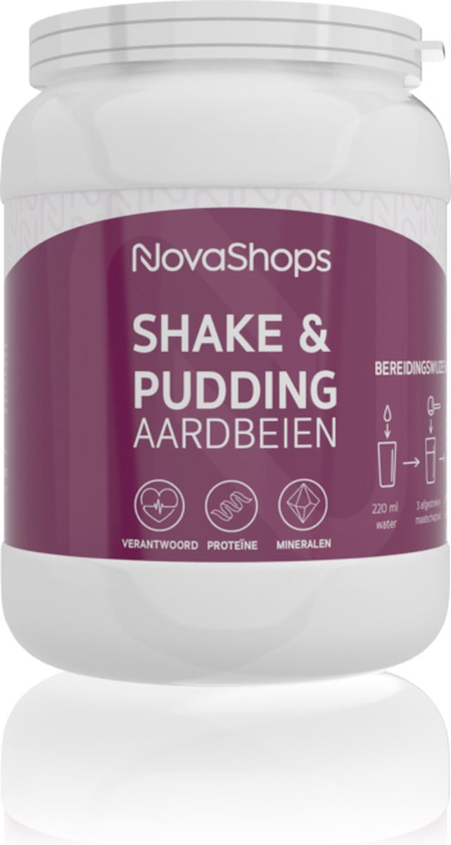 Goedkoopste Novashops Eiwitdieet | Bereik snel je streefgewicht met shakes |Shake Aardbeien (17 porties) 5 varianten