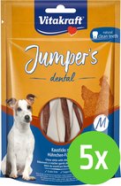 Vitakraft Jumpers Dental Kip Twisted M - hondensnack - 150 gram Hond - 5 verpakkingen