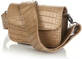 Schoudertas - Crossbodytas - Yoko - Croco - Lichtbruin