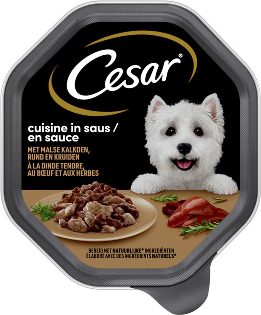 Cesar Cesar - Cuisine in saus met malse kalkoen en rund - 150g