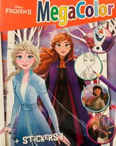 Disney Frozen II kleurboekje met stickers - Multicolor - Kleurboek - Papier - +- 60 pagina's