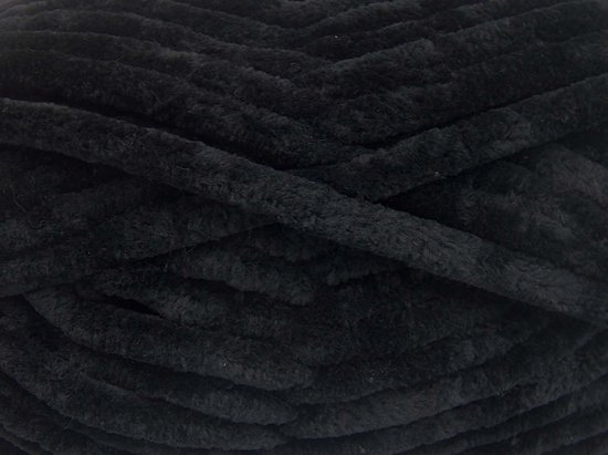 Omgeving priester boerderij Chenille garen zwart kopen – 100% micro fiber pakket 2 bollen totaal  400gram dikke... | bol.com