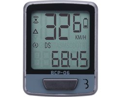 BBB Cycling Fietscomputer Bedraad - Kilometerteller Fiets - 10 Functies - Snelheidsmeter Fiets - Zwart/Zilver - DashBoard 10 BCP-06