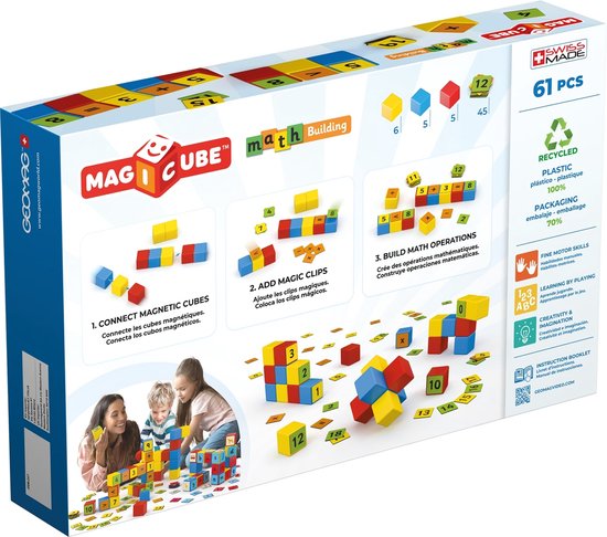 Geomag - MagiCube Blocks Recycled Stacking 8 pcs | 1 Jaar - Duurzaam