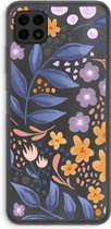 CaseCompany® - Galaxy A22 4G hoesje - Flowers with blue leaves - Soft Case / Cover - Bescherming aan alle Kanten - Zijkanten Transparant - Bescherming Over de Schermrand - Back Cover