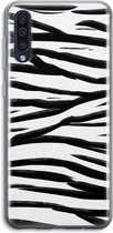 Case Company® - Galaxy A50 hoesje - Zebra pattern - Soft Case / Cover - Bescherming aan alle Kanten - Zijkanten Transparant - Bescherming Over de Schermrand - Back Cover