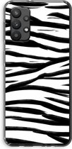 Case Company® - Galaxy A32 4G hoesje - Zebra pattern - Soft Case / Cover - Bescherming aan alle Kanten - Zijkanten Transparant - Bescherming Over de Schermrand - Back Cover