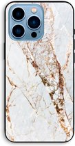 Case Company® - iPhone 13 Pro Max hoesje - Goud marmer - 100% Biologisch Afbreekbaar - Duurzaam - Biodegradable Soft Case - Milieuvriendelijke Print op Achterkant - Zwarte Zijkanten - Bescher