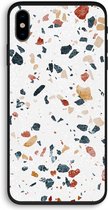 Case Company® - iPhone X hoesje - Terrazzo N°4 - 100% Biologisch Afbreekbaar - Duurzaam - Biodegradable Soft Case - Milieuvriendelijke Print op Achterkant - Zwarte Zijkanten - Bescherming Ove