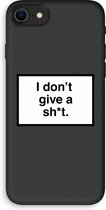 CaseCompany® - iPhone SE 2020 hoesje - Don't give a shit - 100% Biologisch Afbreekbaar - Duurzaam - Biodegradable Soft Case - Milieuvriendelijke Print op Achterkant - Zwarte Zijkanten - Besch