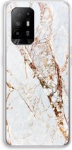 CaseCompany® - Oppo A94 5G hoesje - Goud marmer - Soft Case / Cover - Bescherming aan alle Kanten - Zijkanten Transparant - Bescherming Over de Schermrand - Back Cover