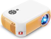 Upgrade 2022 | Mini Beamer A10 - Mini Projector - Pocket Beamer A10 - Draagbaar - Oranje/Wit